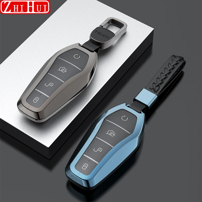 

For BYD Atto 3 Yuan Plus 2022 2023 Car Aluminium Alloy Key Cover Protective Shell Case Buckle Modificated Auto Accessories