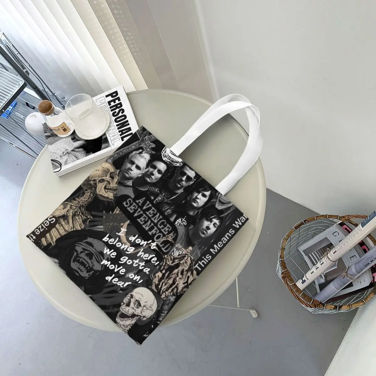 

Avenged Sevenfold Сумки для покупок Холщовая большая сумка Складная сумка для девочек Дорожная сумка через плечо