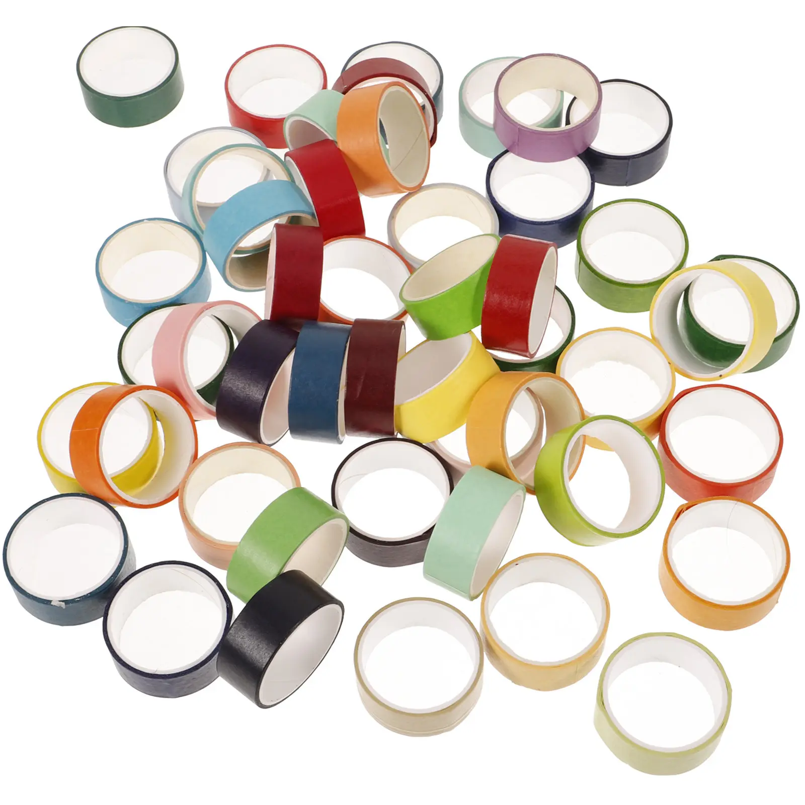 

Набор из 48 рулонов японских декоративных лент васи: легко рвущиеся, с сильной адгезией, для скрапбукинга, бумажных поделок и праздничных украшений