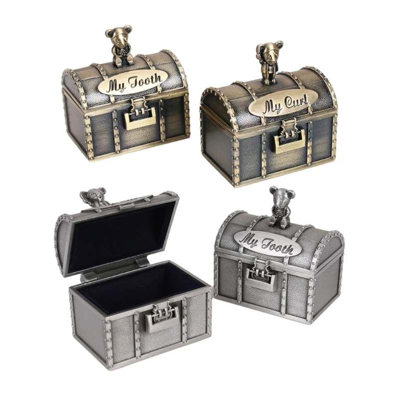 

N80C 1 Pair Teeth Organiser Container Boxes Tooth Fairy Holder Keepsakes Box