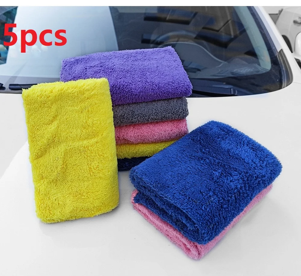 

6 цветов, полотенца из микрофибры премиум-класса, уход за автомобилем, мытье, утолщенное полотенце, салфетка для сушки автомобиля, инструмент для чистки, аксессуары для автомойки