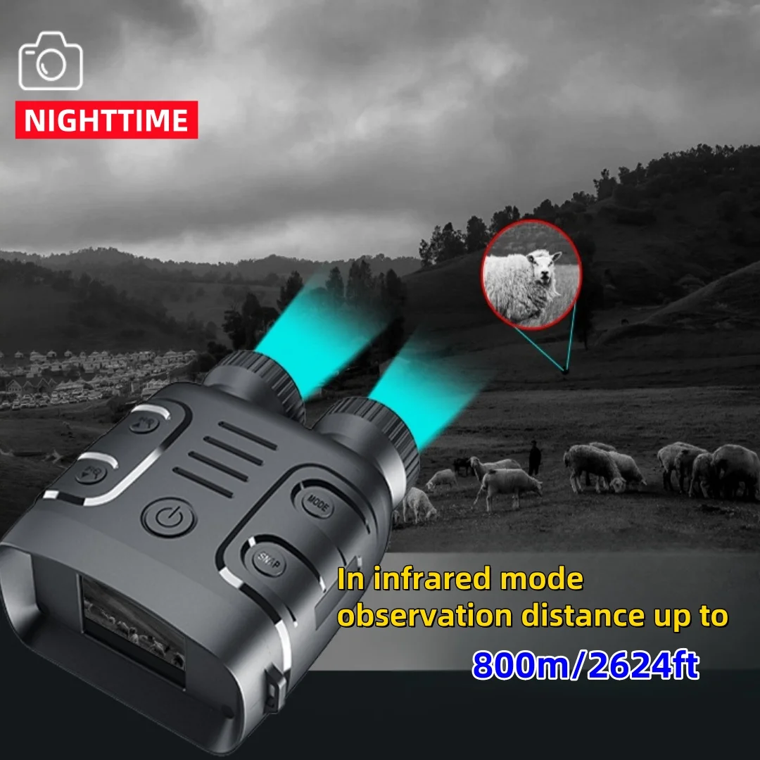 Infrared Night Vision Binoculars Rechargeable Battery 10x Zoom Military Tactical 300m Viewing Distance Darkness For Hunting