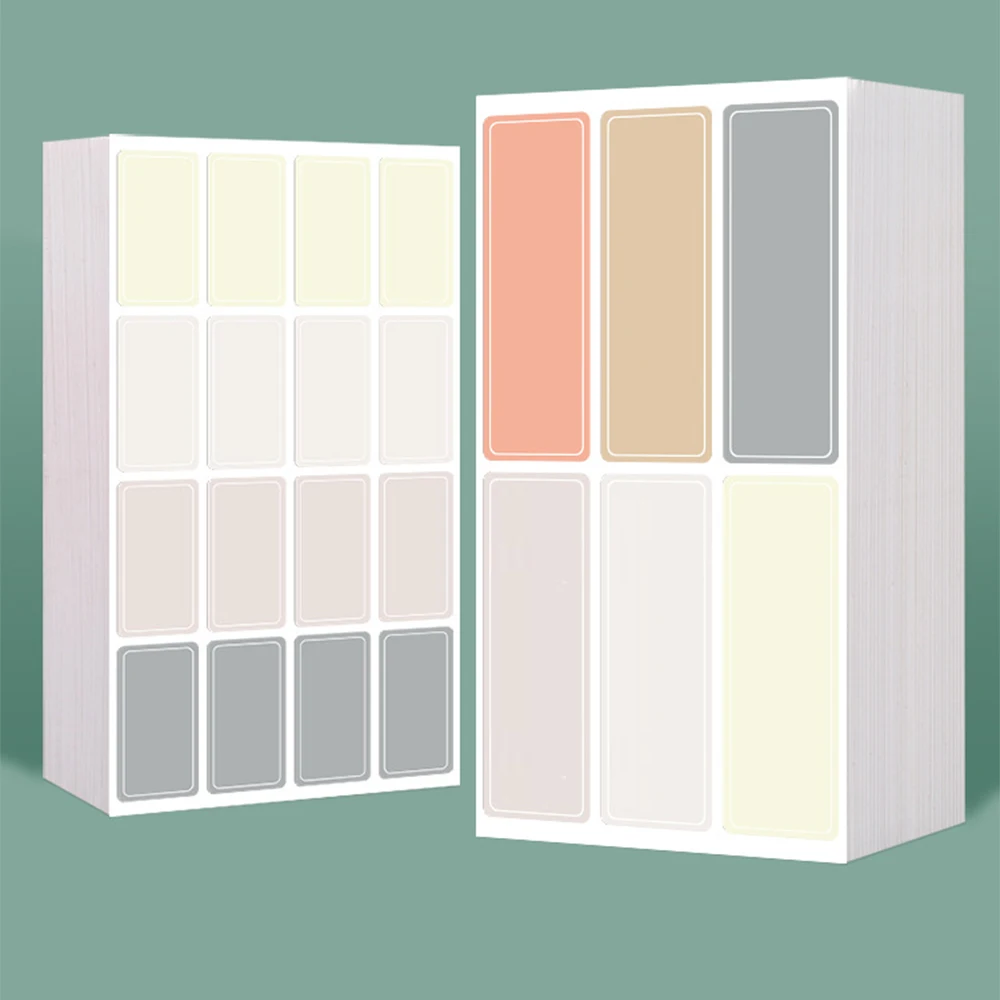 10Sheets Paper Label Self-adhesive Sticky Writing Sticker Colorful Label for Classification Writable Name Blank Note DIY Label