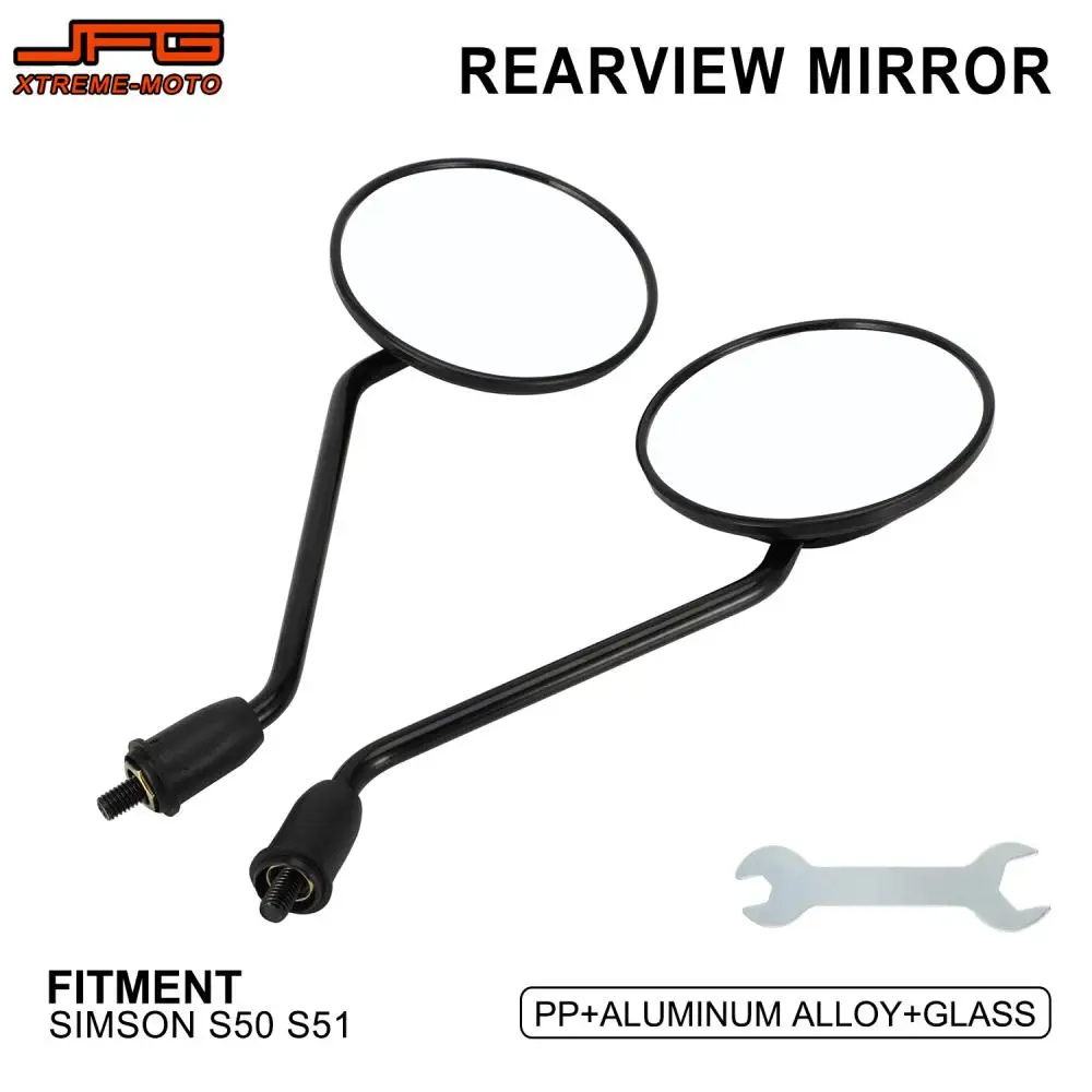 Motorcycles Accessories Rearview Mirror Rear View Mirrors Back Side Convex Mirrors Round Side Mirror For SMISON S50 S51 Motobike