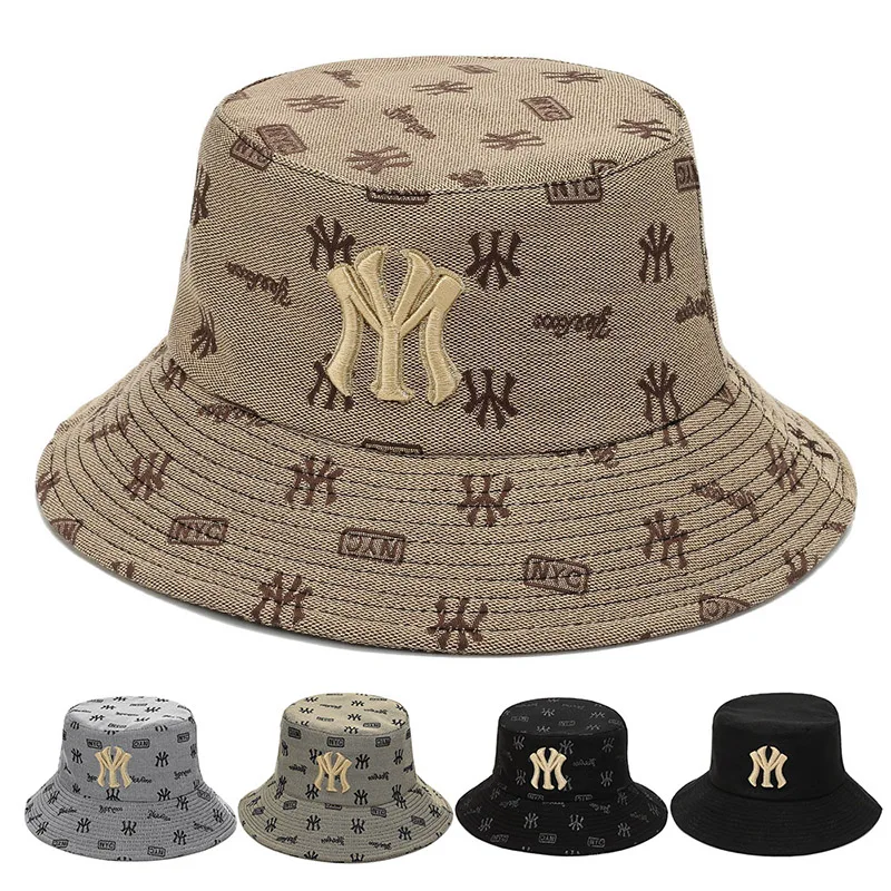 Fashion Letter Embroidered Fisherman Hat Women Summer Versatile Sunshade Hat Sun Hat Men Trend bucket hats