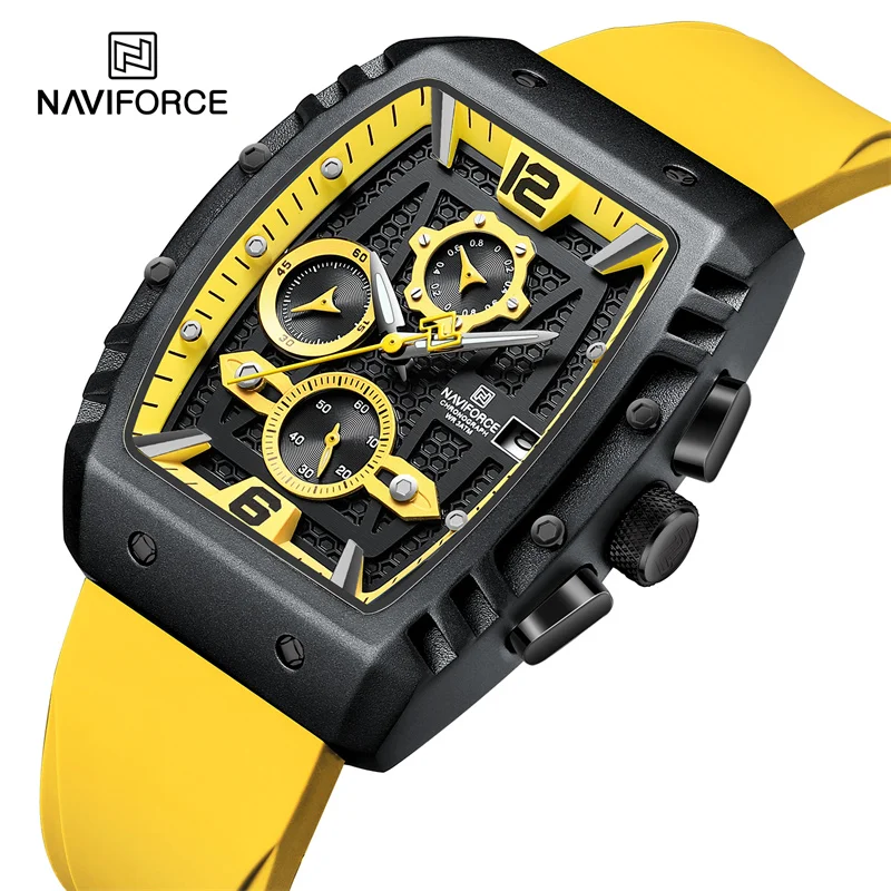 NAVIFORCE Brand New Men\'s Luxury Watch Waterproof Casual Sport Quartz Date Military Clock Chronograph Wristwatches Reloj Hombre