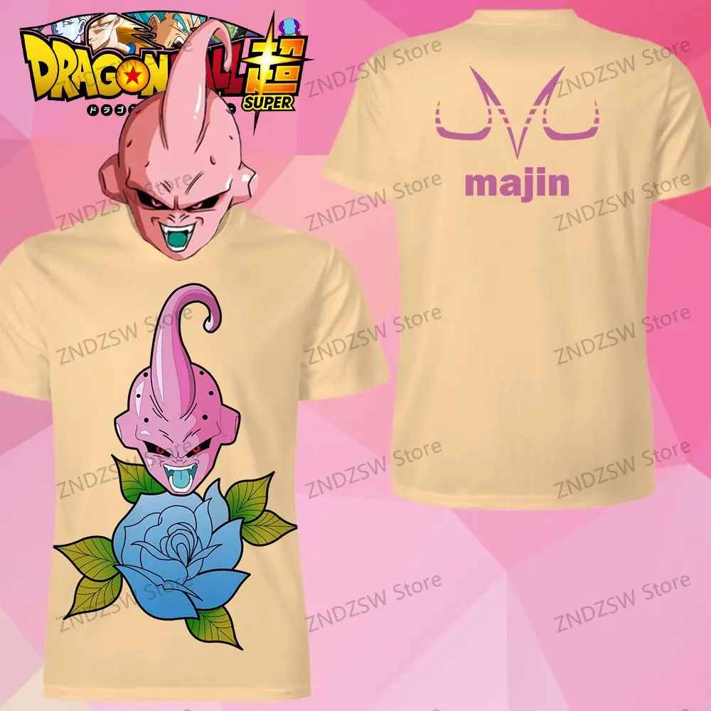 Dragon Ball 110-6XL Majin Buu Men's T Shirt Summer 2024 Cool Tops Fashion Oversized Hip Hop Y2k 3D Clothes Quick Dry Anime Mens