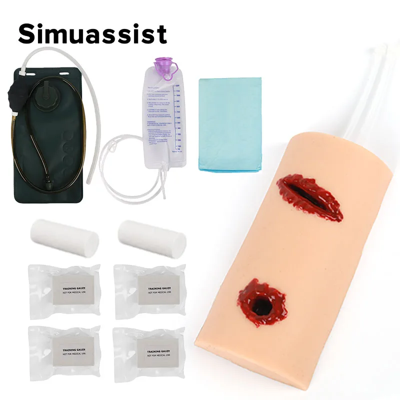 2-In-1 Multitask Wound Packing Trainer Gunshot Wound Laceration Wound Simulator Stop Bleeding Model
