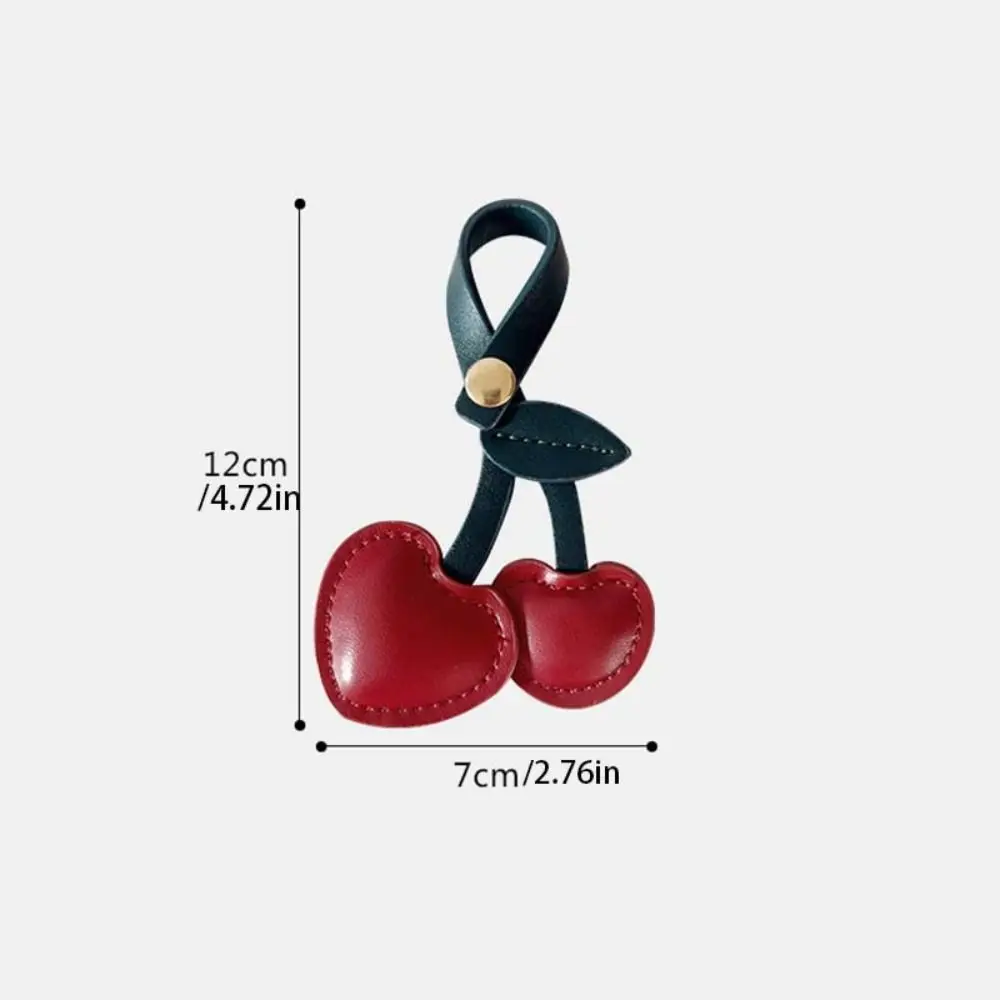 Peach Heart Cherry Key Chain Decoration DIY Craft Accessories Love Cherry Pendant Jewelry Bag Decoration Bag Pendant