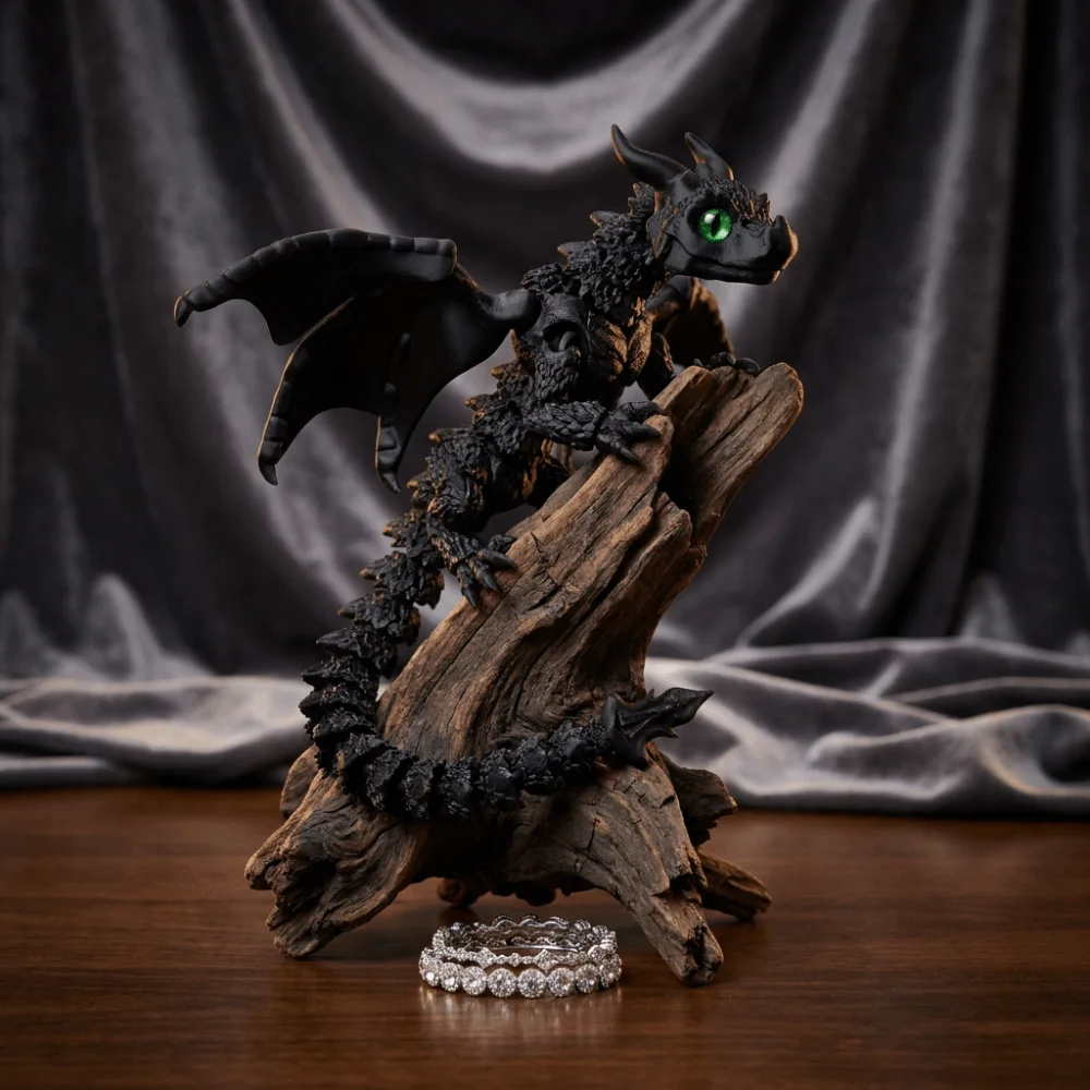 3D Printed Articulated Dragon Flexible Multi-Joint Dragon Figurine Changing Mysterious Eyes Random Eye Colors