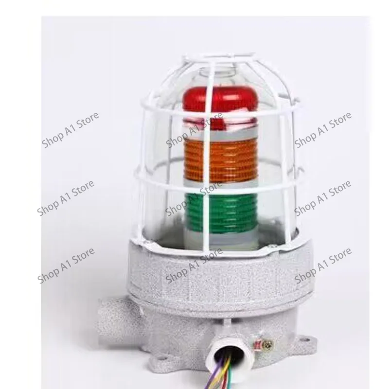 Three-color Sound and Light Alarm, 24V Machine Tool Equipment Warning Light, Sound & Light Integrated Flash Prompt Alarm 220V