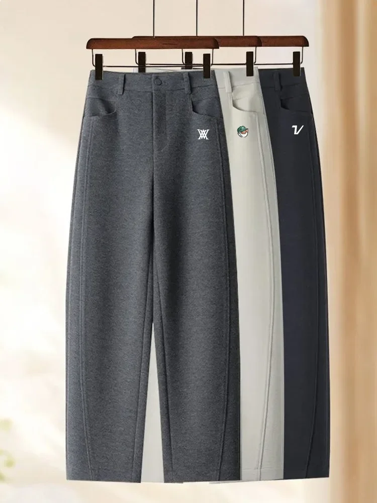 autumn-winter-golf-wear-women-2025-new-authentic-golf-pants-high-waist-casual-pants-korean-wide-leg-pants-women-golf-clothing
