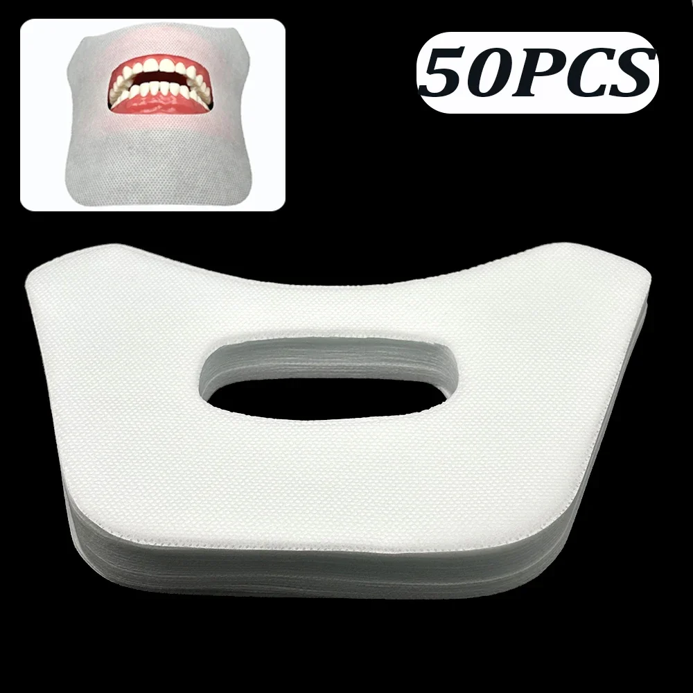 

50pcs Dental Oral Cavity Cotton Cloth Towel Teeth Whitening Face Gauze Dental Face Mask Mouth Mask For Tooth Whitening