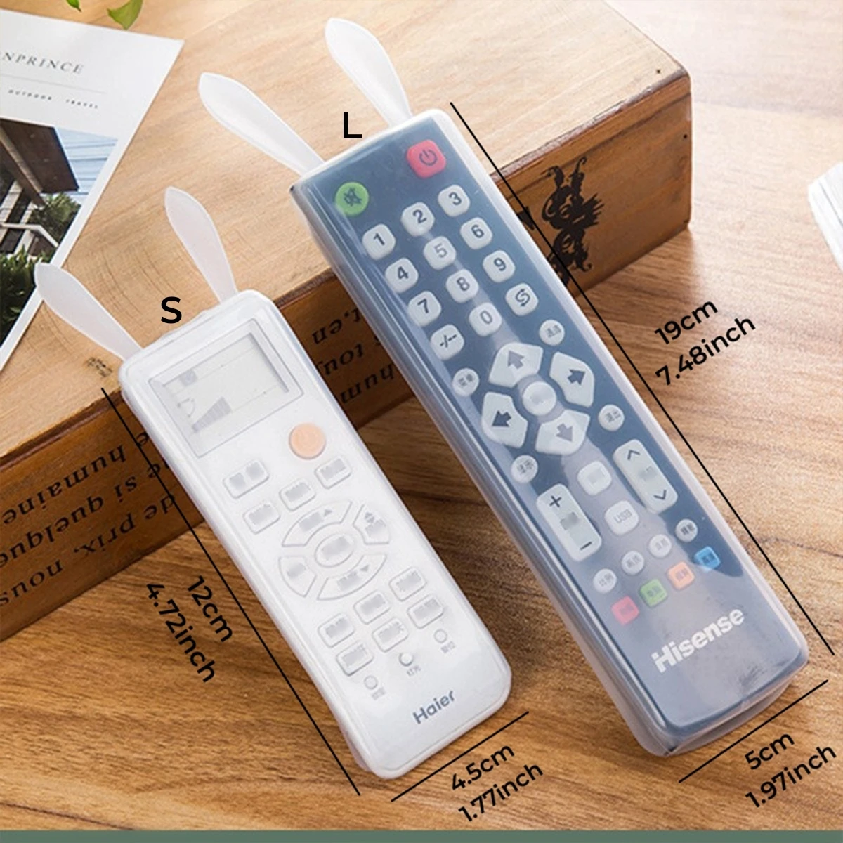 

Silicone Material Remote Control Cover TV Remote Control Box Rabbit Ear Air Conditioner Remote Control Box Home Use