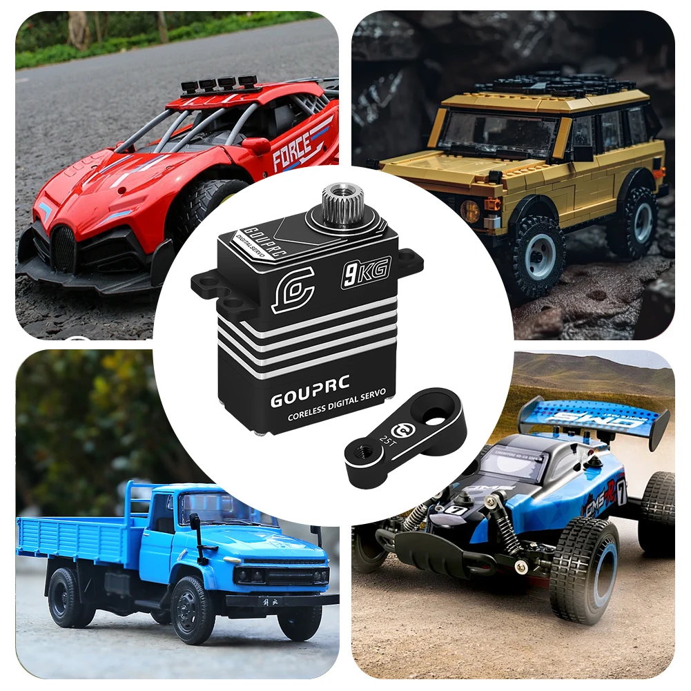 9KG Waterproof RC Digital Servos with 25T RC Horn Metal Gear Servos for 1/18 -4 -6 SCX10 III Upgrade Servo Parts - view 4