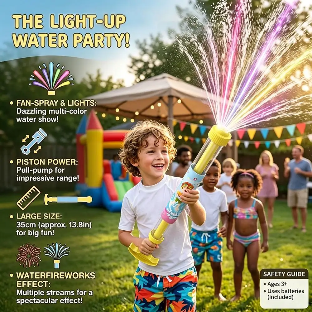 Fireworks Spray Water Pull-Back Water Gun Suitable for Outdoor Swimming Pool Beach Party Game Props Interactive Water Spray Toys view 5