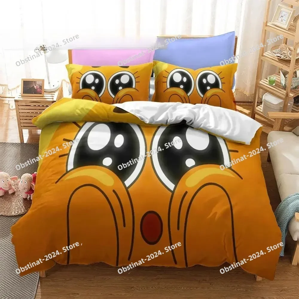 Anime Amazing World Gumball Darwin Anais 3D Printing Comforter Bedding Set,Duvet Cover Bed Set Quilt Cover Pillowcase,King Queen