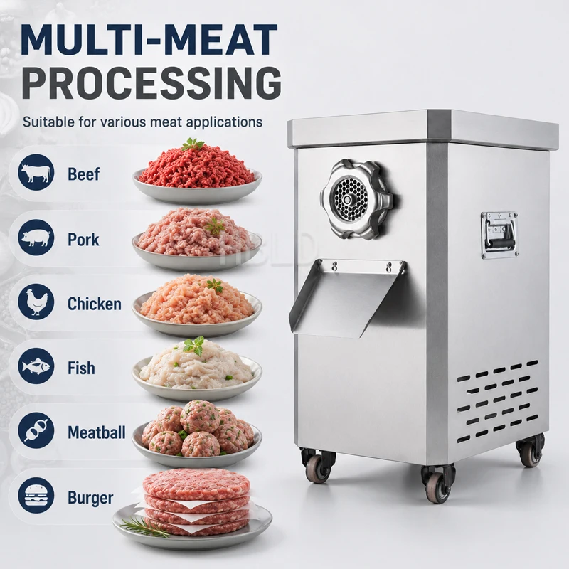 Professional Commercial Electric Meat Grinder Stainless Steel Sausage Filling Machine Chinese Style for Kitchen Use