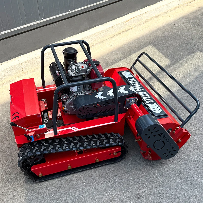 Customized Cheap Wholesale Riding Automatic Zero Turn Crawler Grass Cutter Remote Control Lawn Mower For Garden