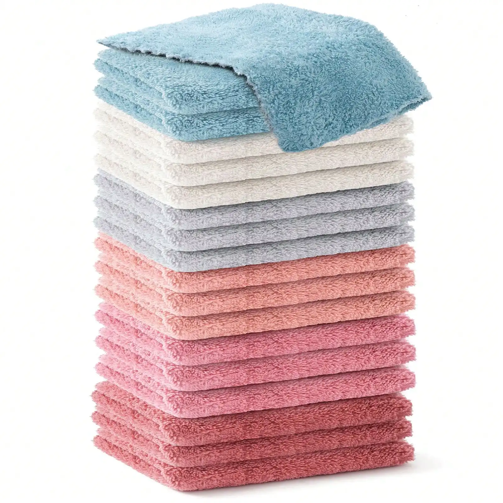 

Набор из 18 мягких салфеток из микрофибры 25x25 см, впитывающие полотенца для ванной и кухни