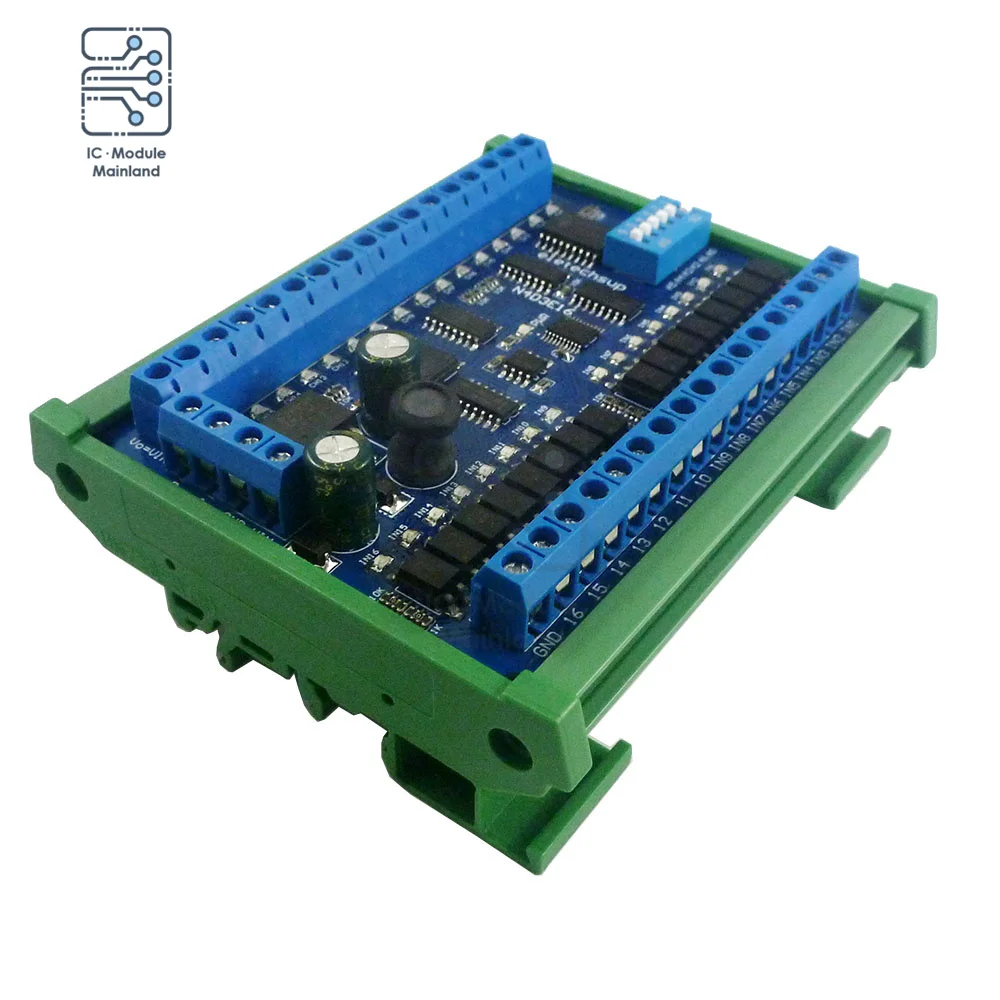 DC 12V 24V 16 Input 16 Output RS485 Remote Control Switch PLC IO expansion Board 03 06 16 Modbus RTU Module