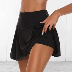 Sports Short Skirt Yoga Shorts Culottes Tennis Skirt Clothing Fitness Clothes Running Outdoor High-Waist Yoga Skirt With Built