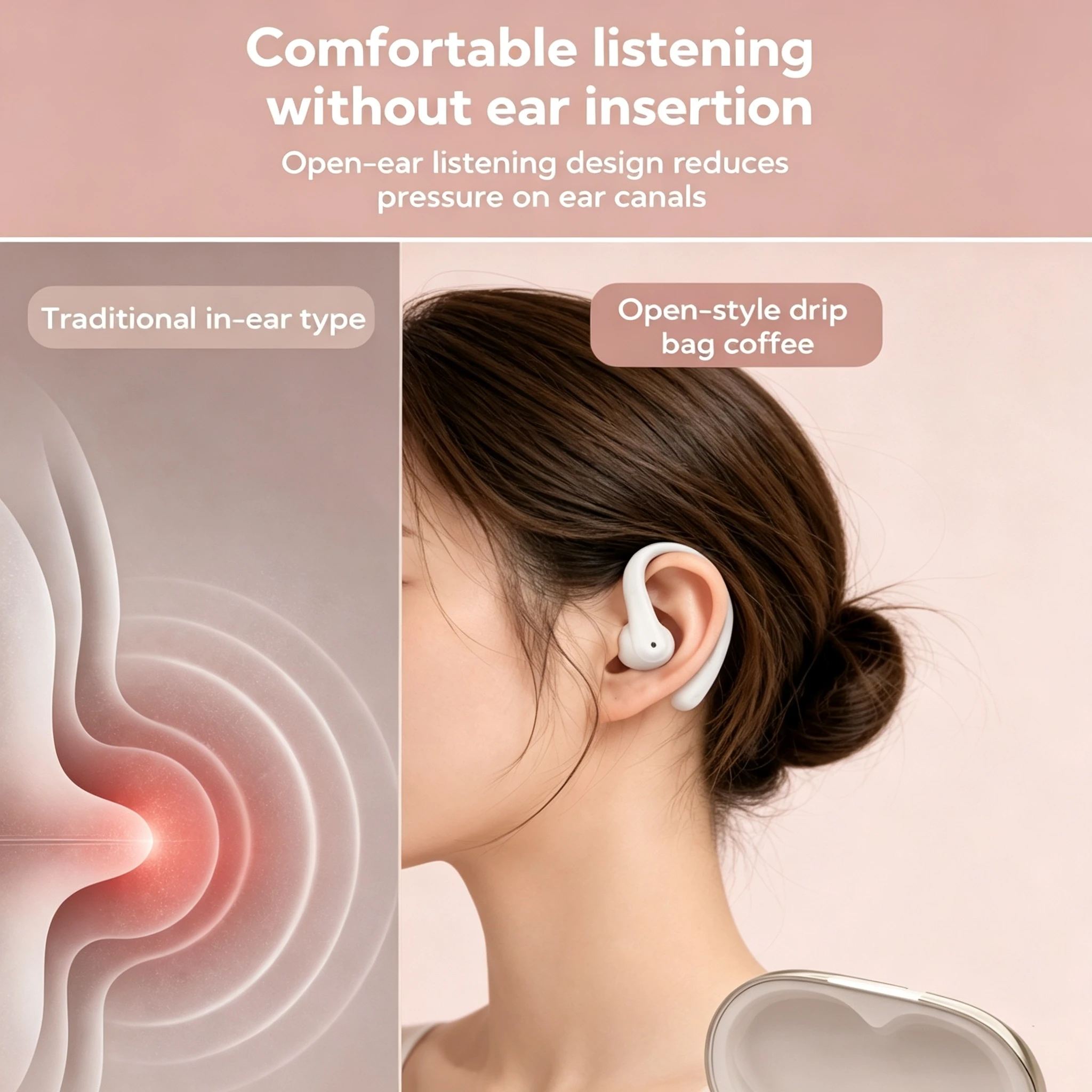 หูฟังไร้สาย Hedaele D14 OWS แบ - Usb C Earphone บทวิจารณ์และราคา