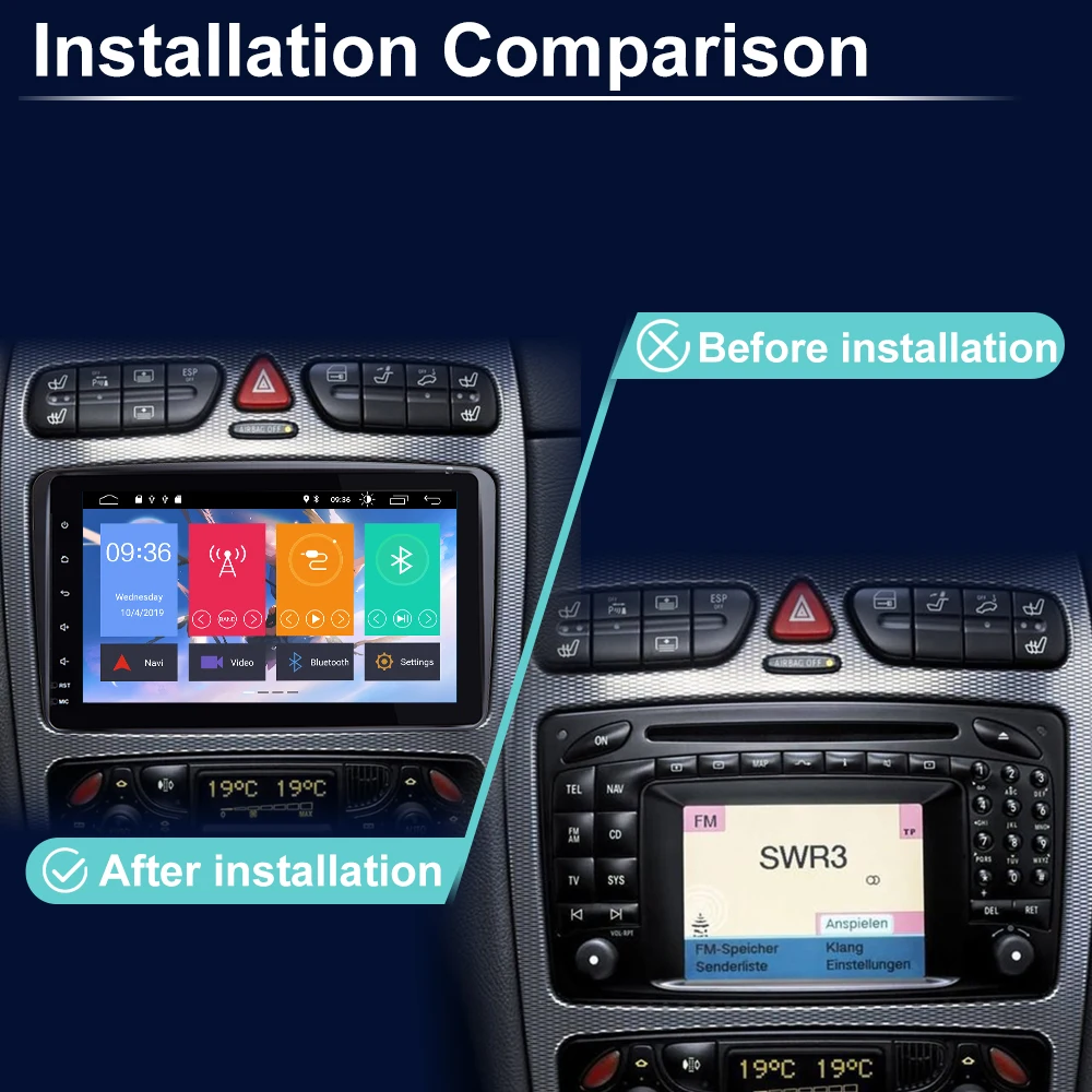 Android 14 Car radios For Mercedes Benz W209 W203 W168 W163 W463 Viano W639 Vito Vaneo Car Stereo In-Dash GPS