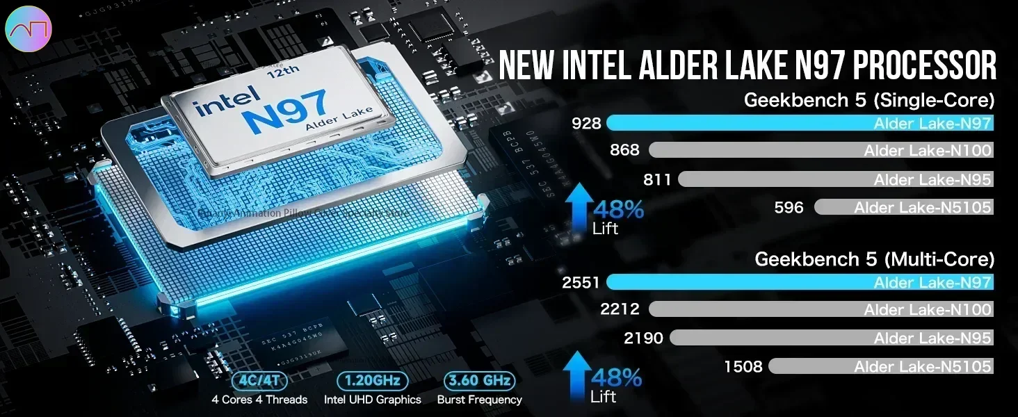 GMKtec G5 ألدر ليك N97 كمبيوتر صغير ويندوز 11 برو DDR5 4800Mhz 12GB 256GB NGFF SSD WIFI 5 BT5.0 كمبيوتر الجيب المحمول