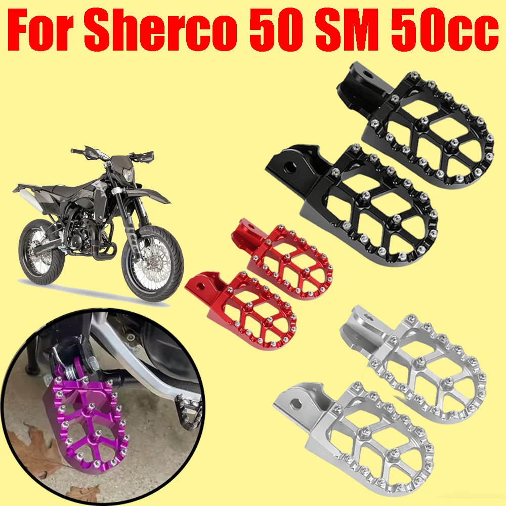 For Sherco 50 SM 50cc Motorcycle Accessories Footrest Foot Pegs Foot Rests Foot Pedals Footpegs Off-road Bike Motocross Parts