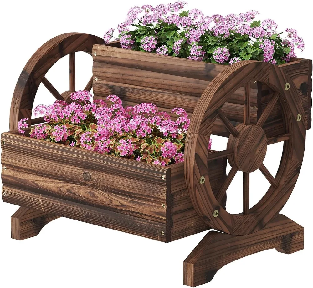 Wooden Flower Cart … - image
