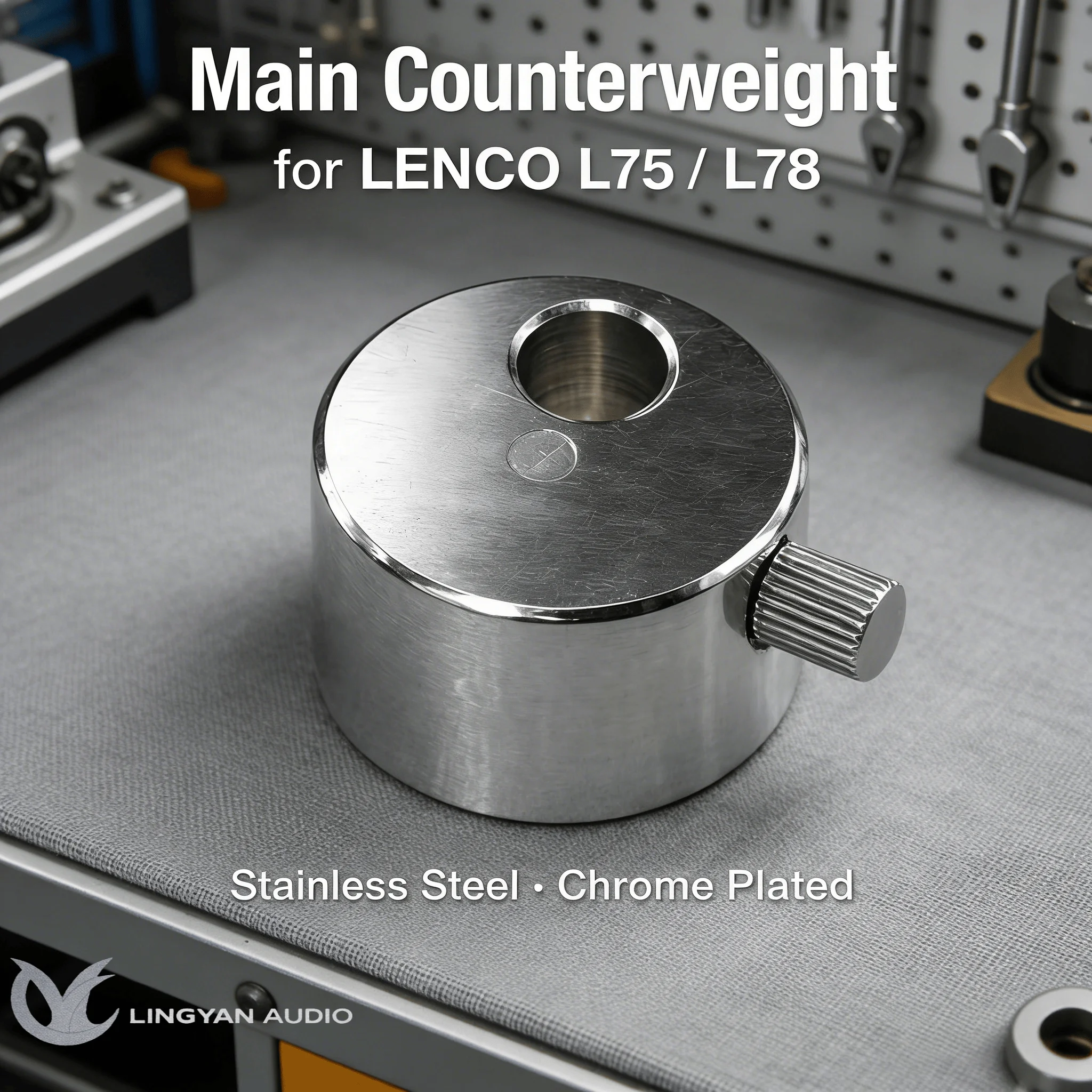 

Прецизионный противовес Exact Fit для LENCO L75/L78, 106 г, Ø8,1 мм, из нержавеющей стали, замена для тон-арма