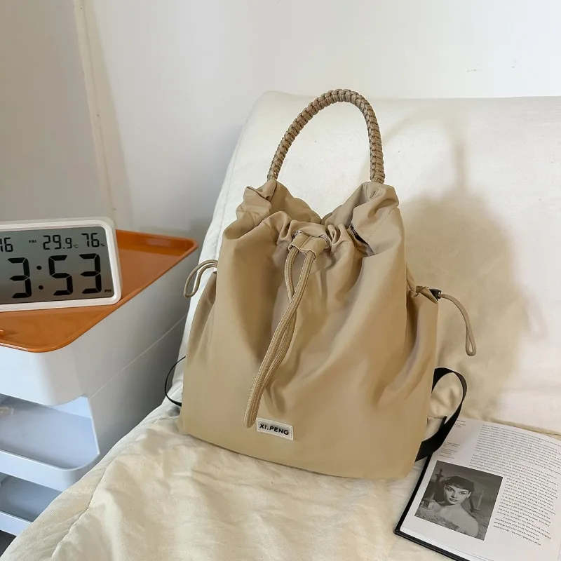 

Однотонный нейлоновый модный рюкзак большой емкости, повседневная сумка на плечо с застежкой, Лидер продаж, сумки для женщин Bolsas Femininas