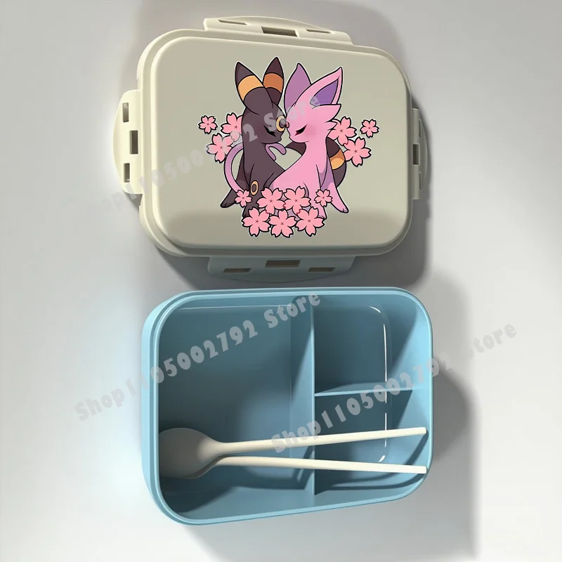 Niedliche Pokémon Bento-Lunchbox Cartoon-Figur Pikachu Bedruckter Lebensmittelbehälter Kinder-Schul-Essensbehälter Geschenk für Kinder