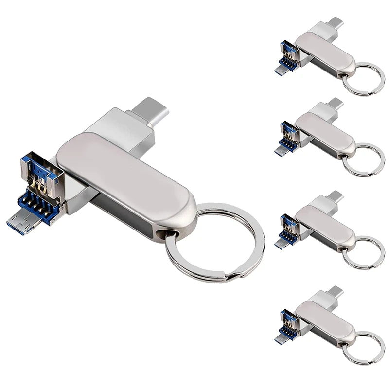 

3 In 1 USB Flash Drive TYPE-C+Micro-USB+USB3.0 Mini Metal Memory Stick U Disk Memory Card