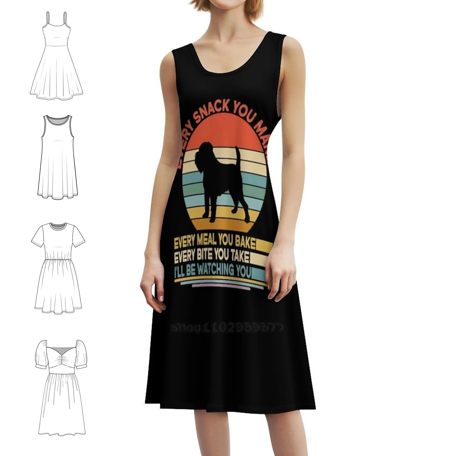 بروكسل غريفون كل وجبة خفيفة تجعل كل وجبة أنت فستان هيب هوب نسائي ملابس الشارع مطبوع عليه رسومات جرافيك ملابس الحفلات والنوادي بروكسل #1