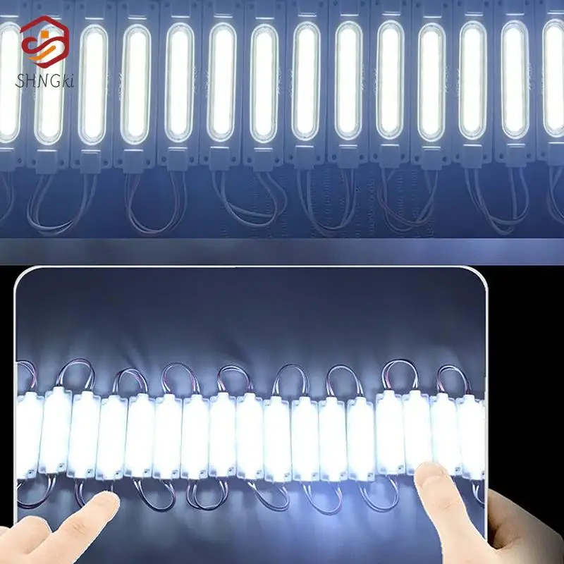 Módulo LED COB de 10 piezas y 12V de CC, indicador de luz lateral de camión, superbrillante, para autobús, camión, remolque, lámpara de advertencia,