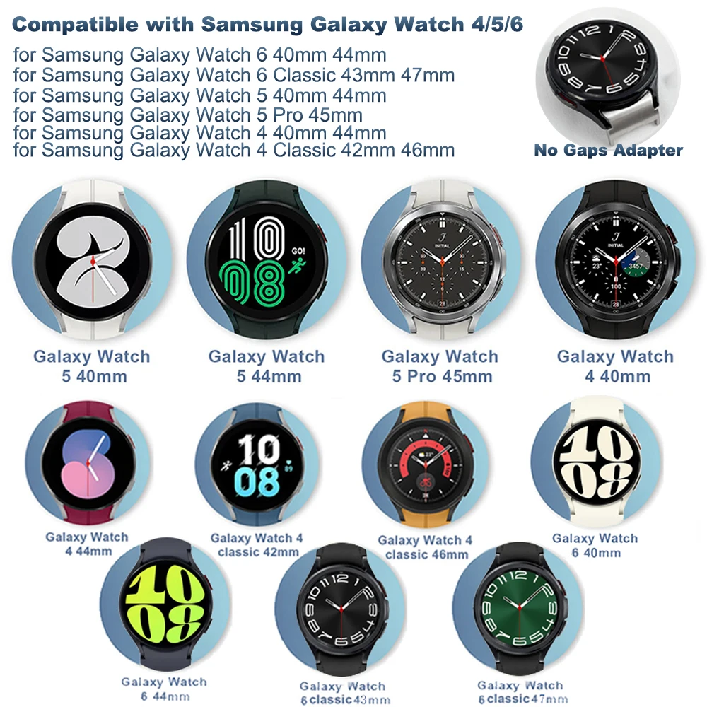 No Gaps Titanium Strap For Samsung Galaxy Watch 6 Classic 43mm 47mm 6/5/4 40mm 44mm 5Pro 45mm Luxury Business Band For 42mm 46mm