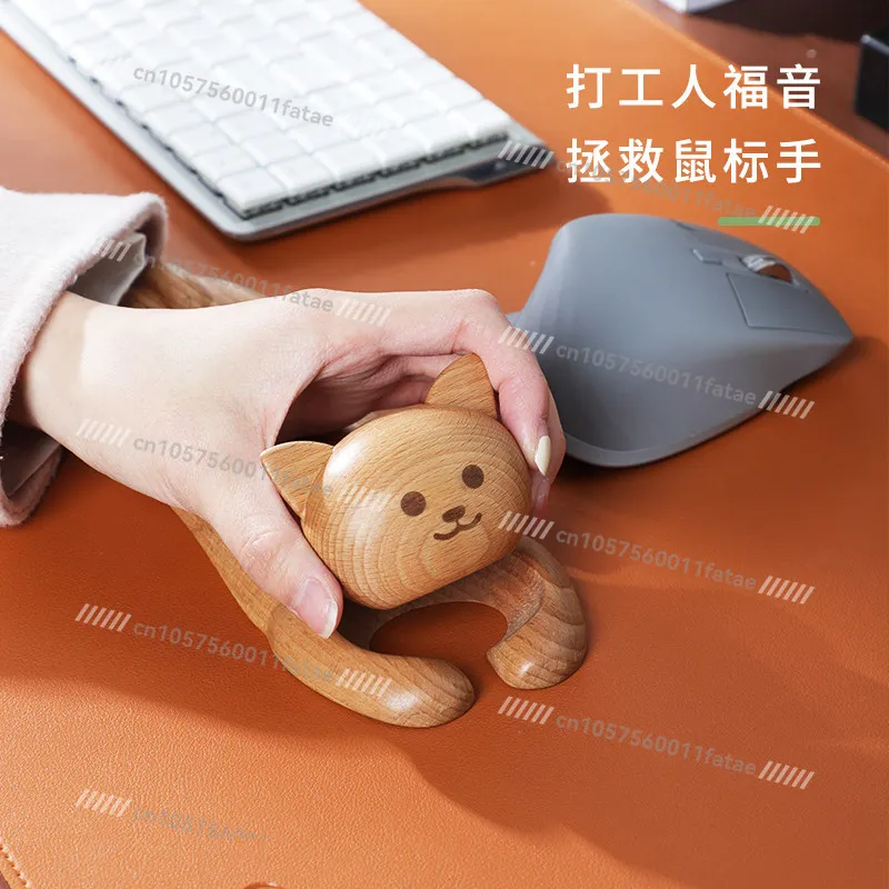 

Коврик для мыши с подставкой для запястья, защита от теносиновита, милый мультяшный кот, для офиса