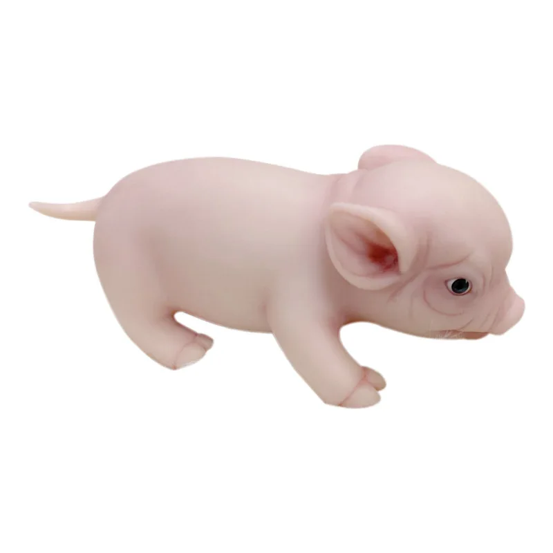 6inch cute pig silicone toy reborn animal simulation pig doll