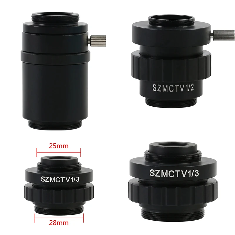 SZM CTV 1/2 1/3 1X adattatore CCD 0.3X 0.5X 1X C obiettivo di montaggio per Zoom microscopio Stereo trinoculare HDMI VGA USB Camera