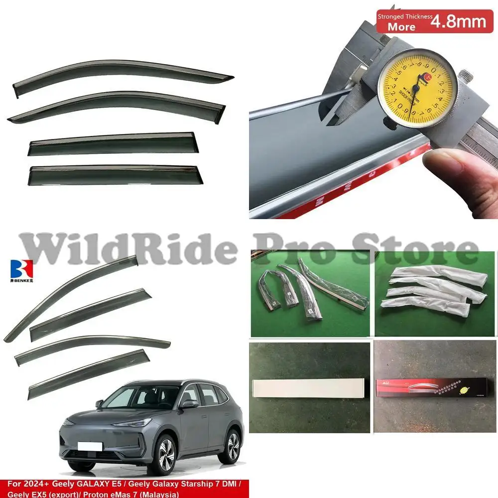 

1 set 2024 Geely Galaxy E5 Xingjian 7 EX5 Proton EMas7 Wind Deflector Side Window Guard Door Rain Sun Visor
