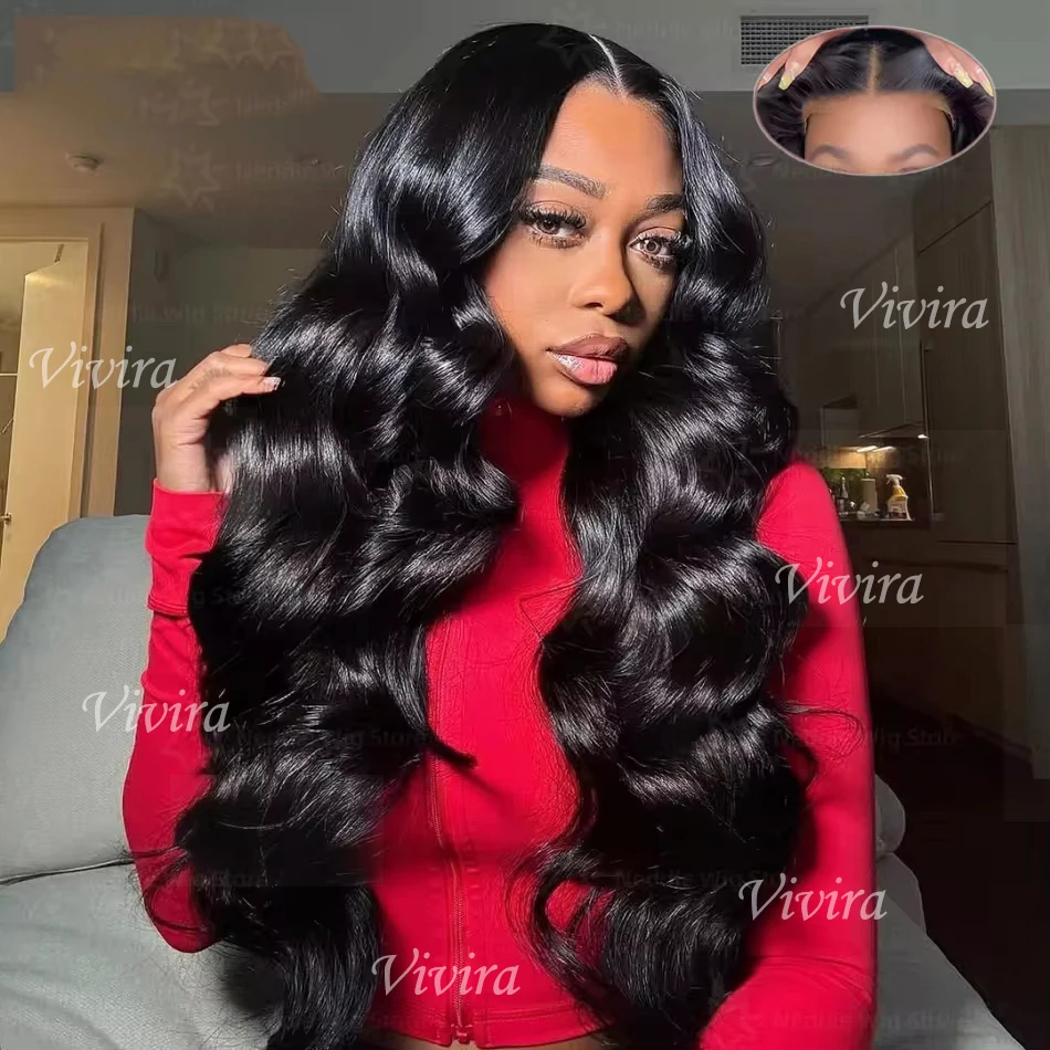 

30-дюймовые бесклеевые кружевные парики с объемной волной, готовые к ношению кружевные фронтальные парики 5x5 человеческих волос для черного Wowen 4x4 Hd парик с закрытием шнурка