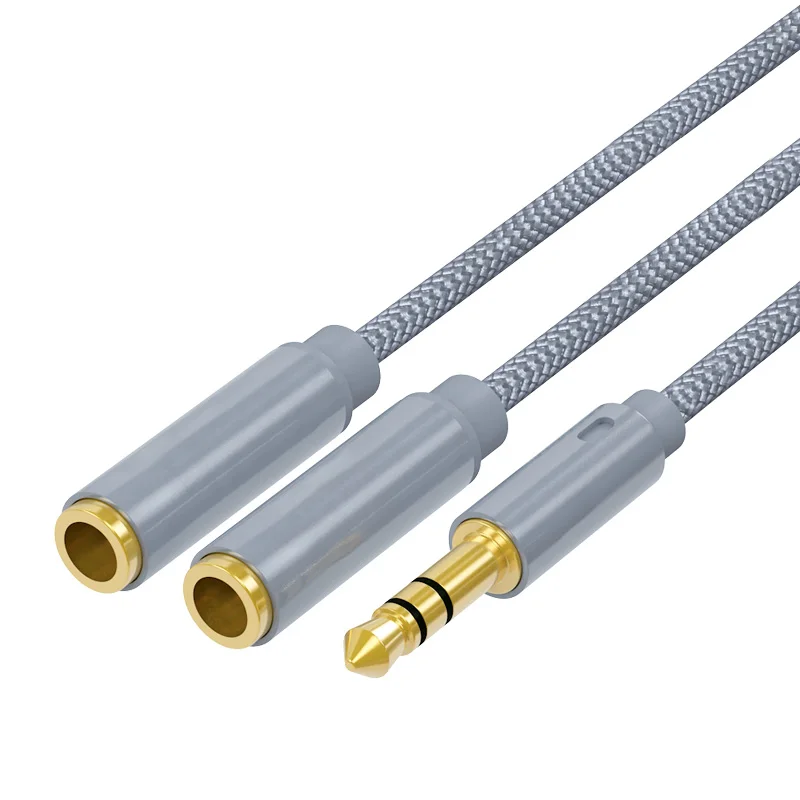 Headphone Splitter 3.5mm 2 Way Aux Male to Female Earphone Audio Adapter Double Stereo Y Splitter Cable For TV Phone PS4 image 3