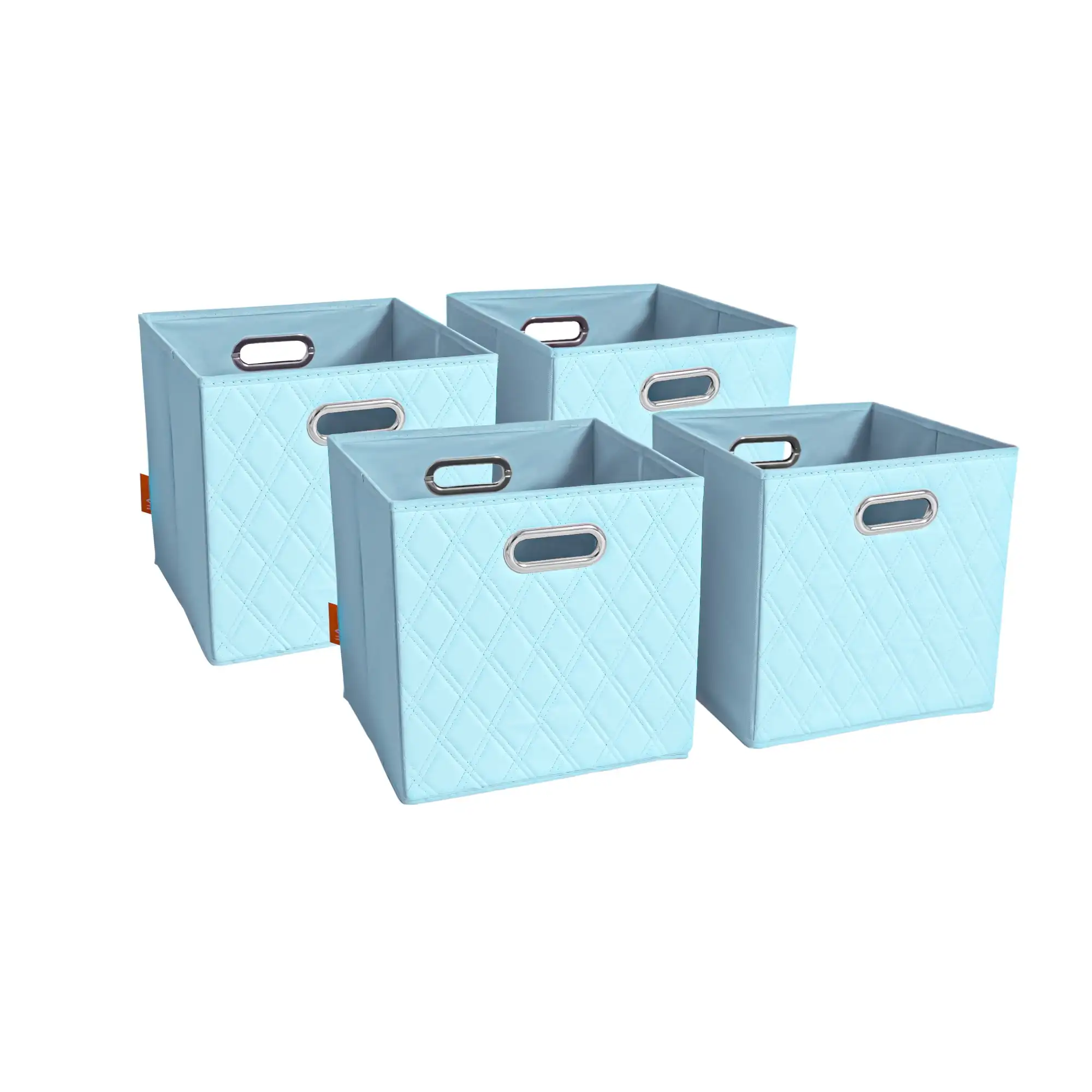 

Jiaessentials 13 英寸 Leather Closet Organizers, 4Pc Blue Storage Cube Bins with Air Freshener