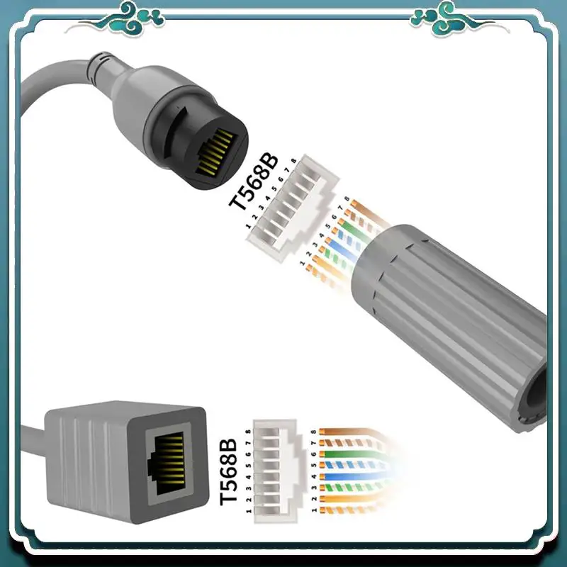 Easy To Use 4X SPX To RJ45 Extension Cable Adapter 1200Mbps Speed For Starlink Cable RJ4 Female Connector Pair For Dish & Router