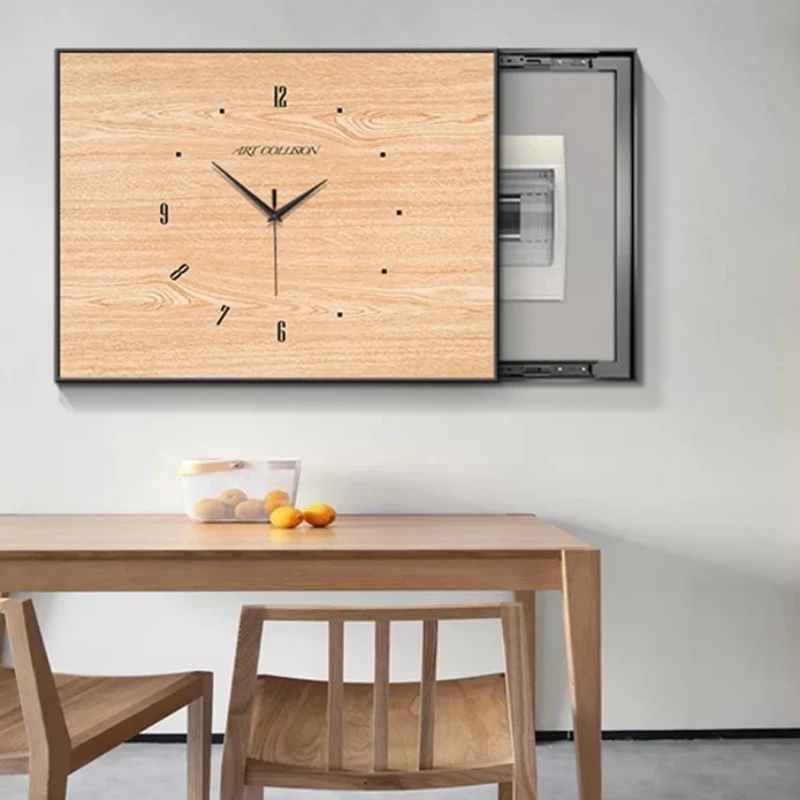 Multifunction Painting Modern Simple Push Pull Clocks Painting Electric Meter Box Decorative Paintings Pictures Wall Decoration