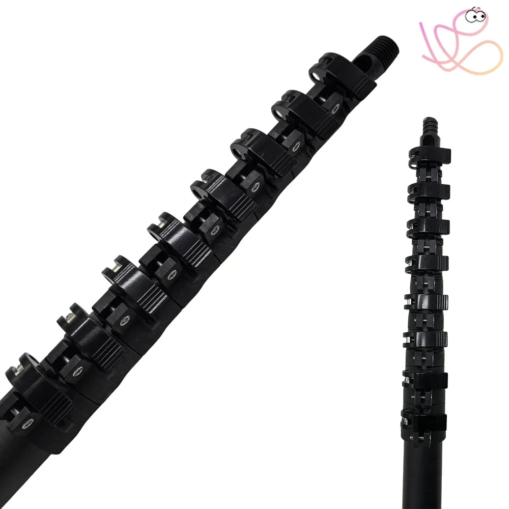 30FT Professional Carbon Fiber Telescopic Water Fed Pole for Window Cleaning Solar Panel Cleaner