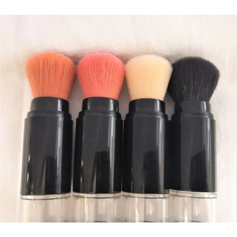 Pinceau de fond de teint 2 en 1, pinceau de maquillage vide pour Blush de voyage avec bouteille de poudre libre rechargeable, pot, outils de beauté de maquillage