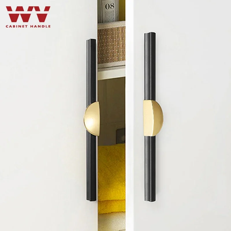 YM Black Bright Gold Zinc Alloy Long Kitchen Cabinet Handles 1000mm Cupboard Door Pulls Drawer Knobs Hardware for Furniture